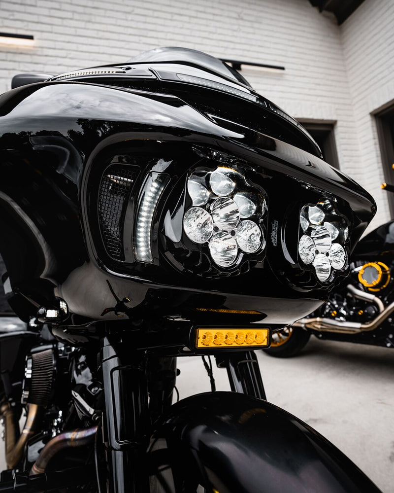 Genesis® 4 Dynamic LED Road Glide® Vent Inserts Black For Harley Davidson FLTRK 1868 ABS 2020-2024