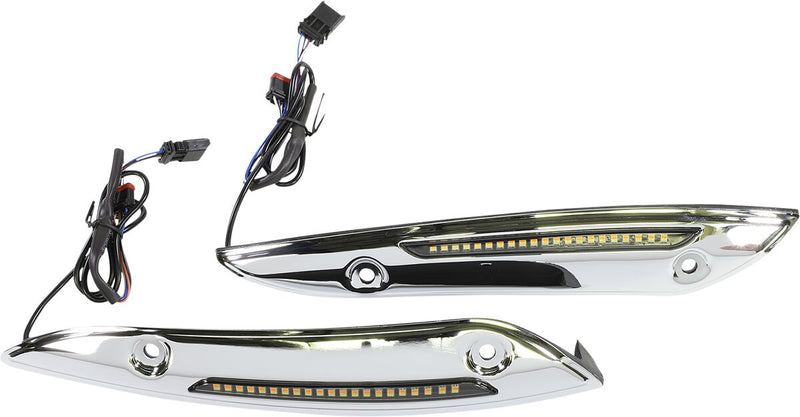 Genesis® 4 Dynamic LED Road Glide® Windshield Trim Chrome For Harley Davidson FLTRK 1868 ABS 2020-2024