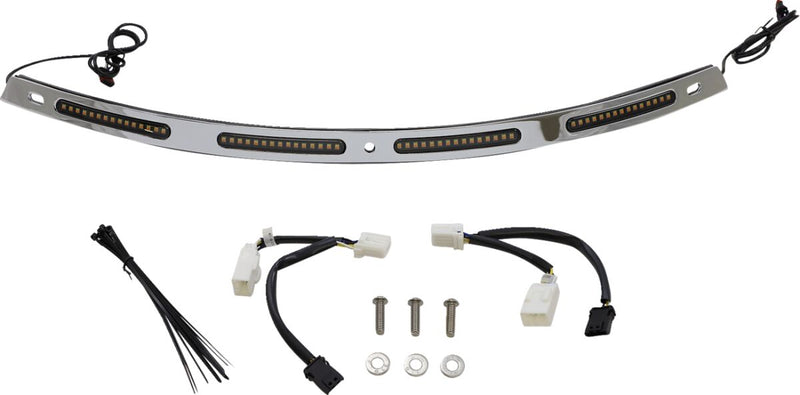 Genesis® 4 Dynamic LED Batwing Windshield Trim Smoke For Harley Davidson FLHT 1584 2007-2010