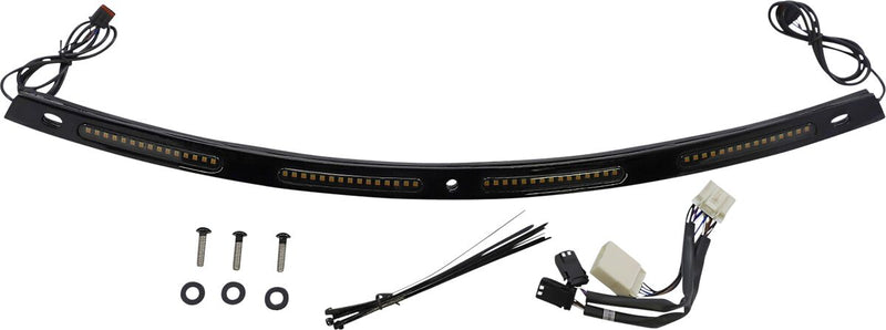 Genesis® 4 Dynamic LED Batwing Windshield Trim Black For Harley Davidson FLHT 1340 1996-1998