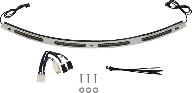 Genesis® 4 Dynamic LED Batwing Windshield Trim Amber / White For Harley Davidson FLHTCUI 1450 EFI 1999-2005
