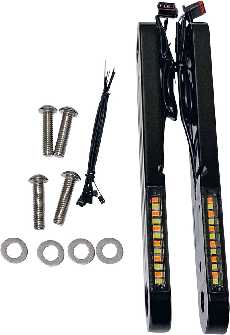 ProBEAM® Dynamic Strips™ V2 Front Turn Signals Black For Harley Davidson FLH 1868 ABS 2021
