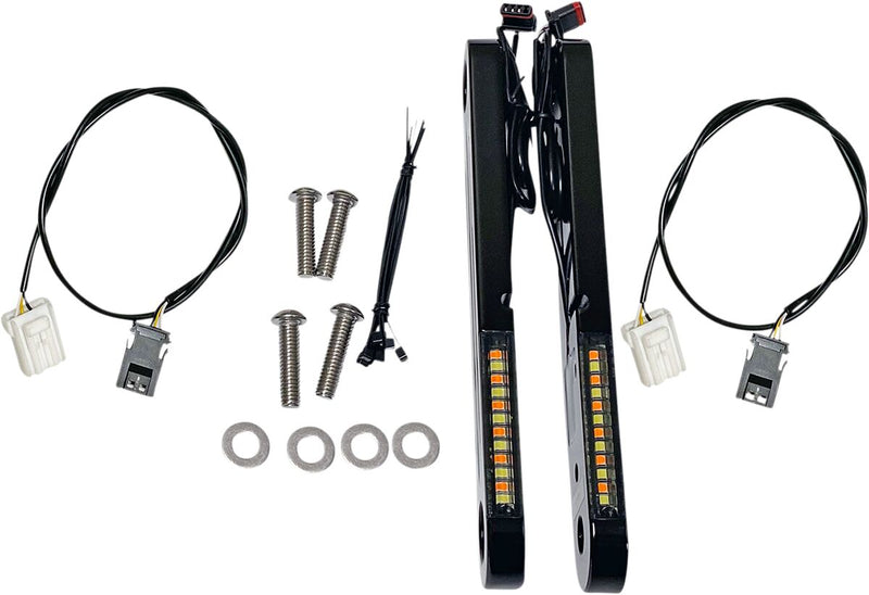 ProBEAM® Dynamic Strips™ V2 Front Turn Signals Smoke For Harley Davidson FLHT 1584 2007-2010