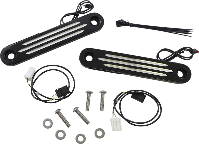 ProBEAM® Dynamic Strips™ V2 Front Turn Signals Amber / White For Harley Davidson FLHT 1584 2007-2010