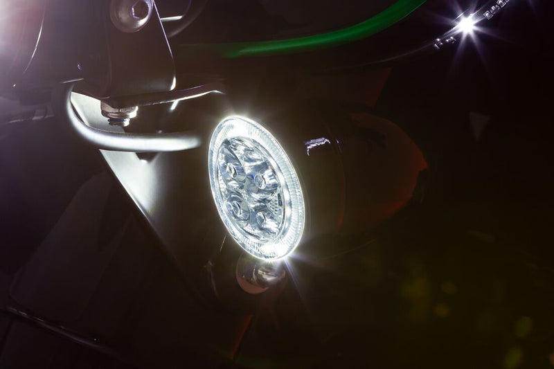 Fang Front Turn Signal Light Inserts For Harley Davidson FLD 1690 2012-2013