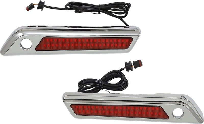 Saddlebag Latch Dual Color Accent Lights Red For Harley Davidson FLH 1868 ABS 2021
