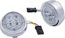 LED Fang Front Signal Light Inserts With Bezel For Harley Davidson FLD 1690 2012-13