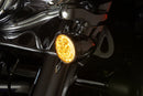 LED Fang Front Signal Light Inserts With Bezel For Harley Davidson FLD 1690 2012-13