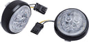 LED Fang Front Signal Light Inserts With Bezel For Harley Davidson FLD 1690 2012-2013