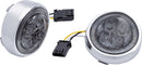 LED Fang Front Signal Light Inserts With Bezel Harley Davidson FLD 1690 2012-13