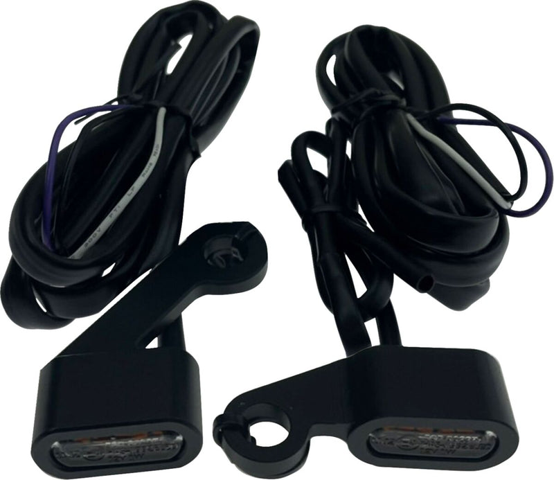 LED Handlebar Marker Lights Matt Black | Vendor No L22-0236DMBE