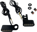 Mirror Mount Front Turn Signals Amber / White For Harley Davidson FLD 1690 2012-2013