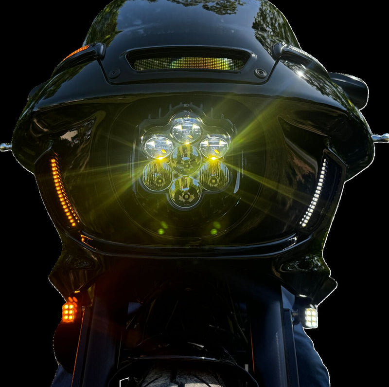 Fairing Vent Lights Black For Harley Davidson FXLRST 1923 ABS 2022-2024