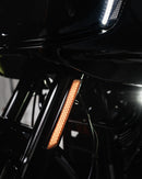 Front Fork LED Reflector Replacements Black / Gloss For Harley Davidson FXLRST 1923 ABS 2022-24