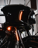Front Fork LED Reflector Replacements Black / Gloss For Harley Davidson FXLRST 1923 ABS 2022-24
