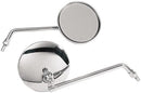 Round Honda CB Style Universal Mirror Chrome / Silver - 1.25