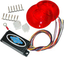 Plug-In Illuminator With Red Lenses For Harley Davidson FLHR 1340 1994-1996
