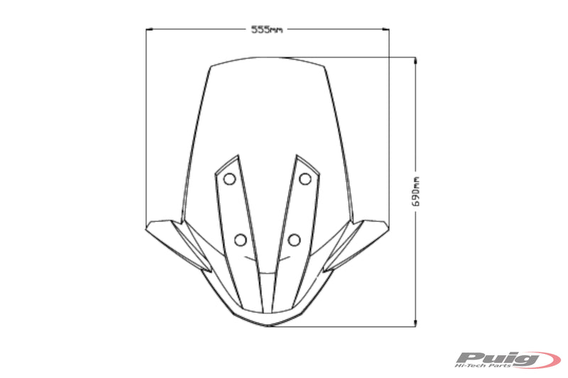 Touring Screen Light Smoke For BMW C400 X 2019-Current
