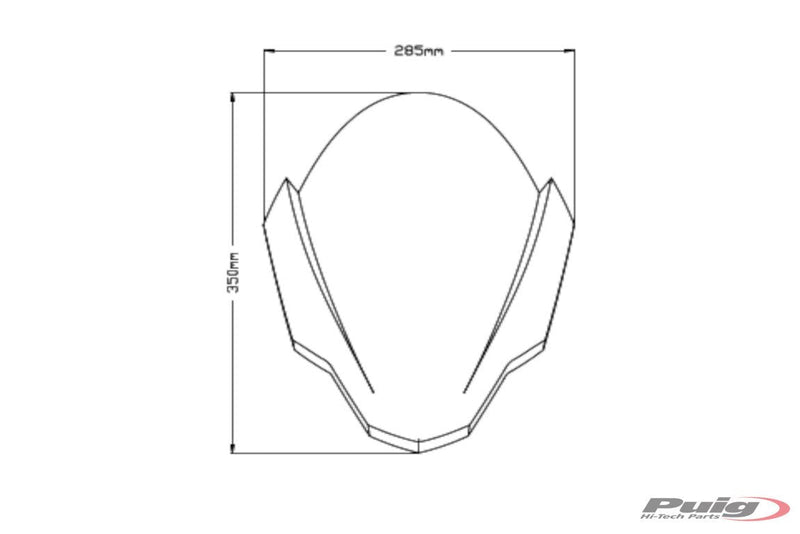 Racing Screen Dark Smoke For Aprilia Tuono 660 2021-Current