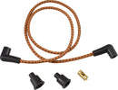 Universal Braided Spark Plug Wires Black / Brown