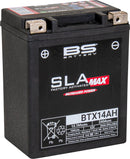 SLA MAX Factory- Activated AGM Maintenance-Free Battery Black For Arctic Cat BEARCAT 340 1995-2000 - 164 MM