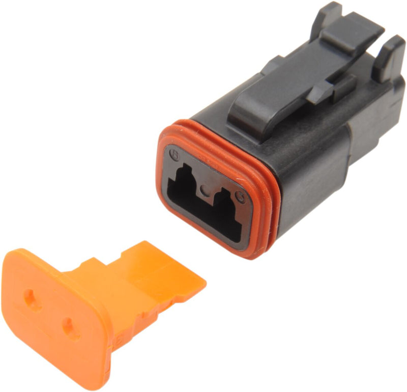 Deutsch DT Sealed Male Connector Component Black - 2 Pins