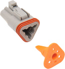Deutsch DT Sealed Male Connector Component Grey - 3 Pins
