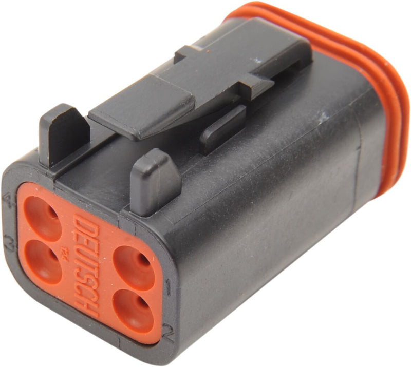 Deutsch DT Sealed Male Connector Component Black - 4 Pins