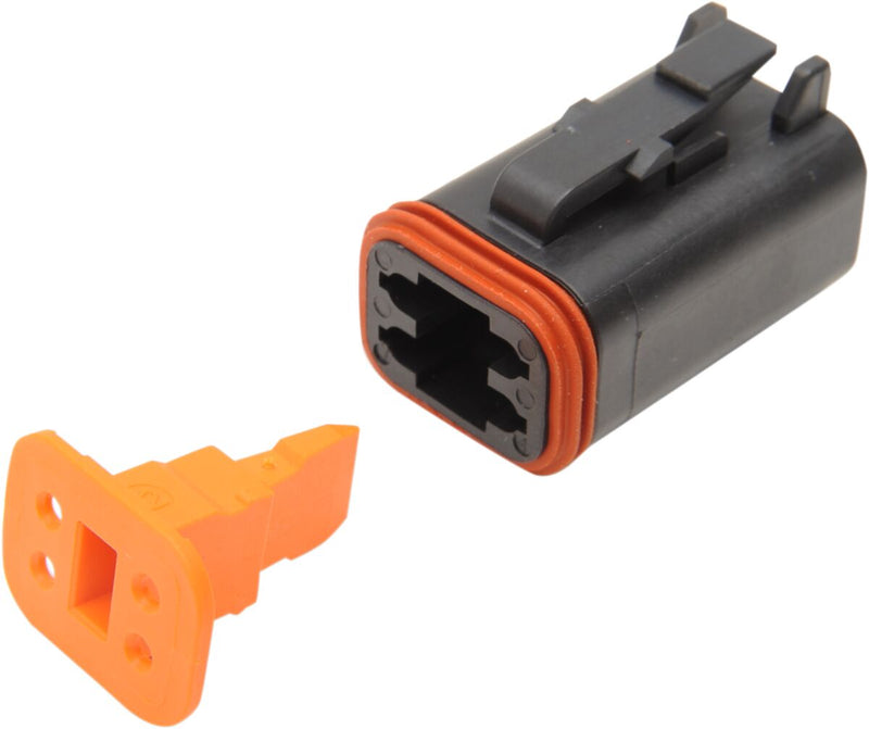 Deutsch DT Sealed Male Connector Component Black - 4 Pins