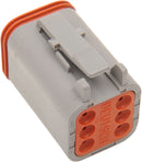 Deutsch DT Sealed Male Connector Component Grey - 6 Pins