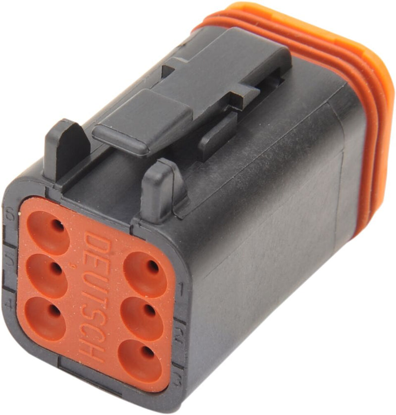 Deutsch DT Sealed Male Connector Component Black - 6 Pins