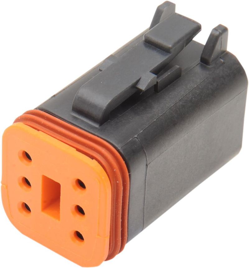 Deutsch DT Sealed Male Connector Component Black - 6 Pins