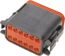 Deutsch DT Sealed Male Connector Component Black - 12 Pins