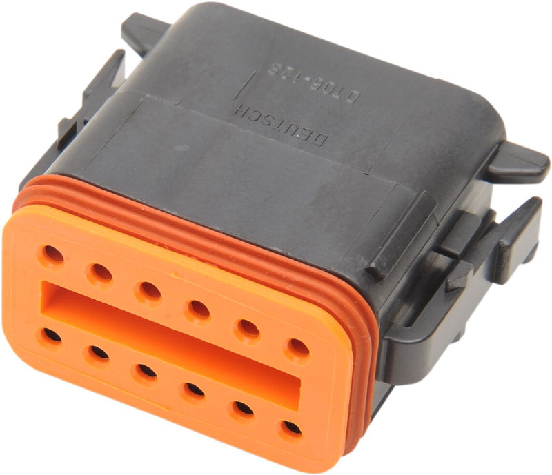 Deutsch DT Sealed Male Connector Component Black - 12 Pins