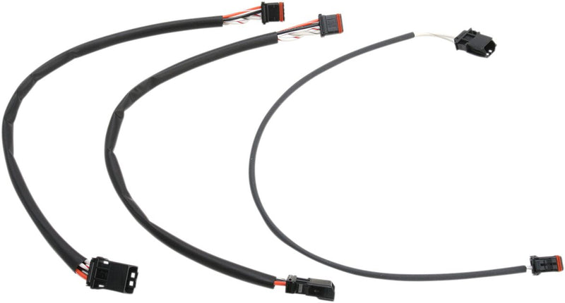 Ready-To-Install Handlebar Wire Extension Kit Black For Harley Davidson FLD 1690 2012-2013 - +305 MM