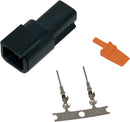 Deutsch DTM Male Plug And Receptacle Kit Black - 2 Pins