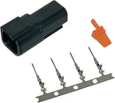 Deutsch DTM Male Plug And Receptacle Kit Black - 4 Pins