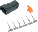 Deutsch DTM Male Plug And Receptacle Kit Black - 6 Pins