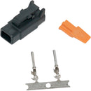 Deutsch DTM Female Plug And Receptacle Kit Black - 2 Pins
