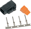 Deutsch DTM Female Plug And Receptacle Kit Black - 4 Pins