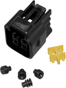 Replacement Female Connector Component Black - 4 Pins