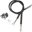 Universal Handlebar Switch Wire Extension Black For Harley Davidson FLST 1340 1986-1990 - +610 MM