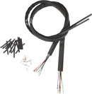 Universal Handlebar Switch Wire Extension Black For Harley Davidson FLST 1340 1986-1990 - 122 CM