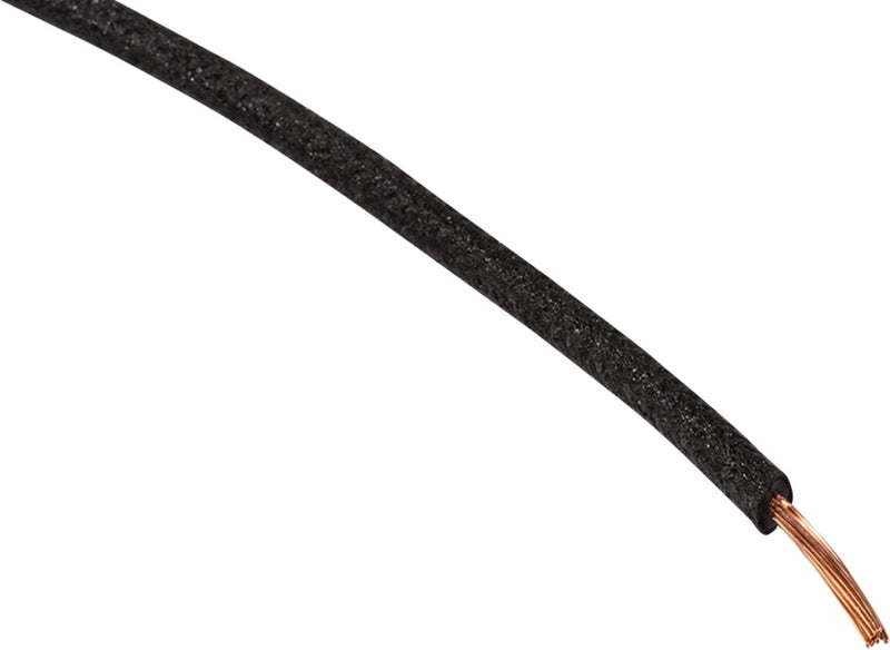 Fabric-Braided Hook-Up Wire Black / Lacquer - 7.6 M