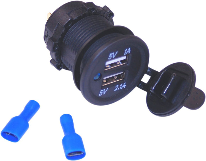 Dual USB Power/Charging Port Black