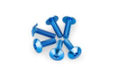 M6 X 20 Screen Screws 13.9 MM Head Blue - Pack Of 6
