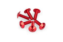 M6 X 20 Screen Screws 13.9 MM Head Red - Pack Of 6