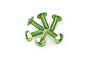 M6 X 20 Screen Screws 13.9 MM Head Green - Pack Of 6