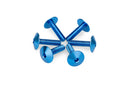 M5 X 20 Screen Screws 13.9 MM Head Blue - Pack Of 6
