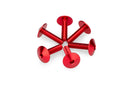 M5 X 20 Screen Screws 13.9 MM Head Red - Pack Of 6